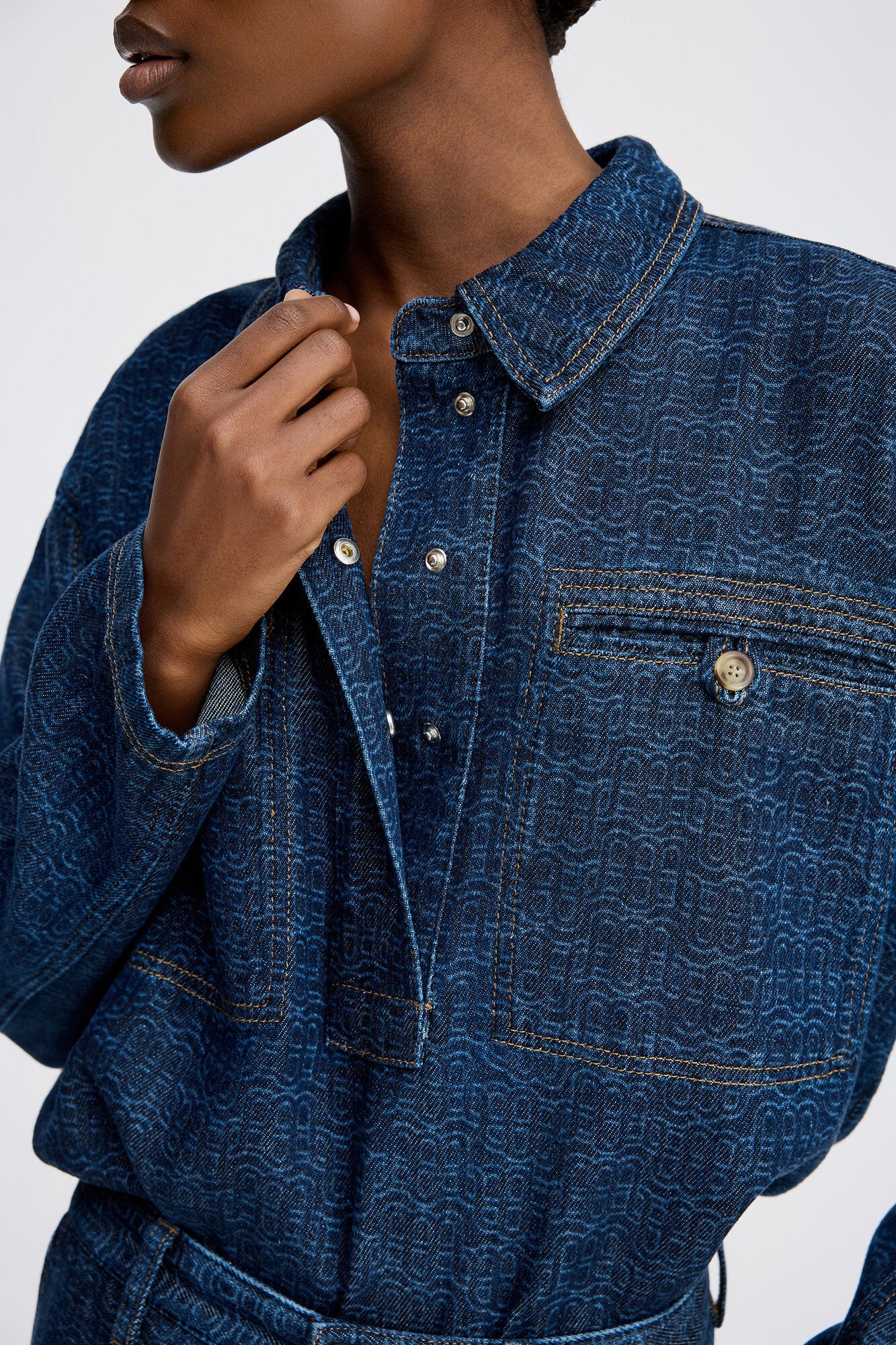 Ruxa Logo denimskjorte - Indigo